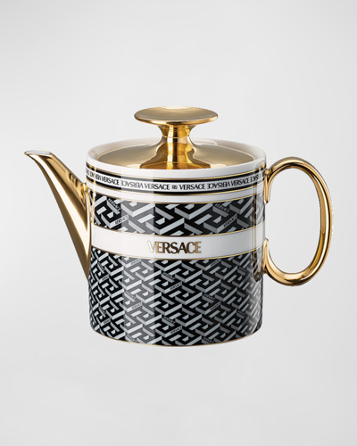 Shop Versace La Greca Signature Teapot In Black