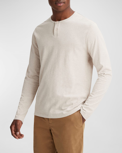 Shop Vince Men's Sueded Jersey Henley Shirt In H Runyon