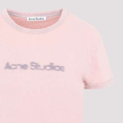 Shop Acne Studios Cotton T-shirt Tshirt In Pink &amp; Purple