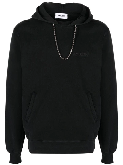 Shop Ambush Chain Cotton Hoodie In Black