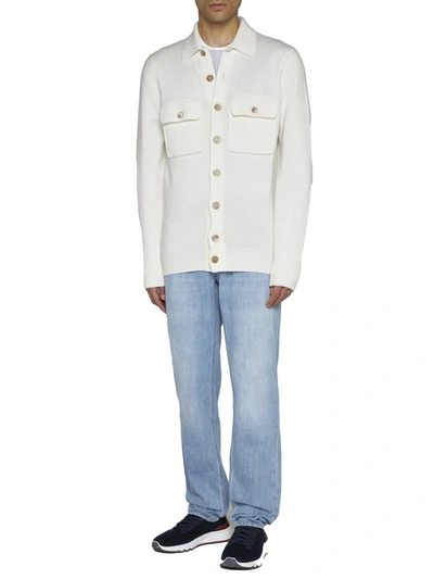 Shop Brunello Cucinelli Sweaters In Panna Nebbia