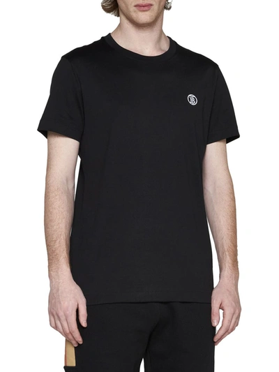 Shop Burberry T-shirts And Polos In Black