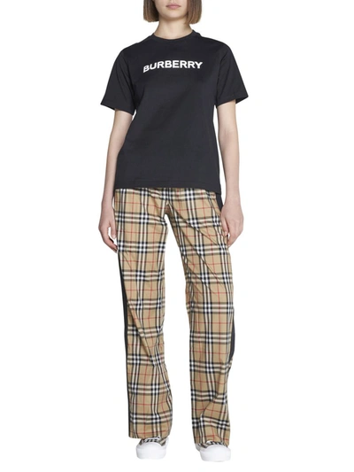 Shop Burberry T-shirts And Polos In Black