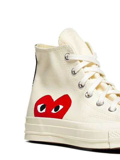 Shop Cdg Play Sneakers In White