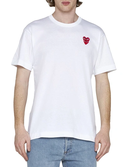 Shop Cdg Play T-shirts And Polos In White
