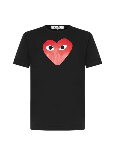 Shop Cdg Play T-shirts And Polos In Black