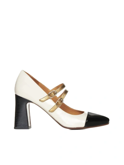 Shop Chie Mihara With Heel In Negro Leche Bronce