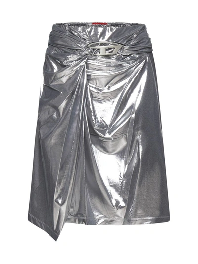 Shop Diesel Skirts In Silver