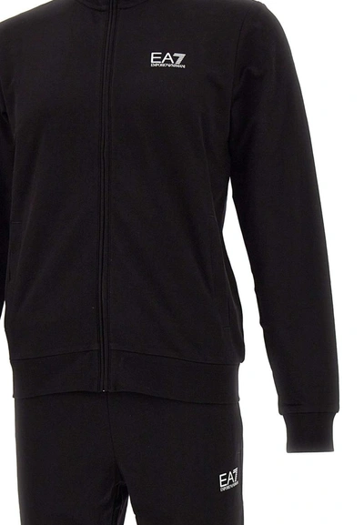 Shop Ea7 Emporio Armani Cotton Two-piece Suit In Black