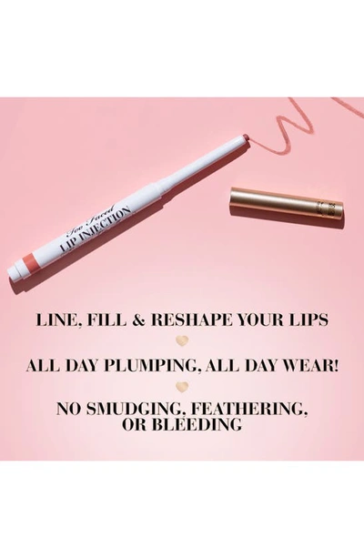 Shop Too Faced Lip Injection Extreme Lip Shaper Plumping Lip Liner In Post-op Pink