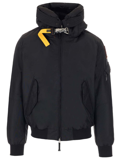 Shop Parajumpers Logo Patch Hooded Jacket In Black
