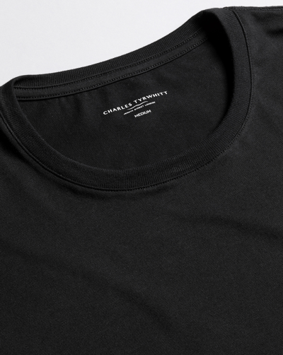 Shop Charles Tyrwhitt Men's  2-pack Crew Neck T-shirt In Black