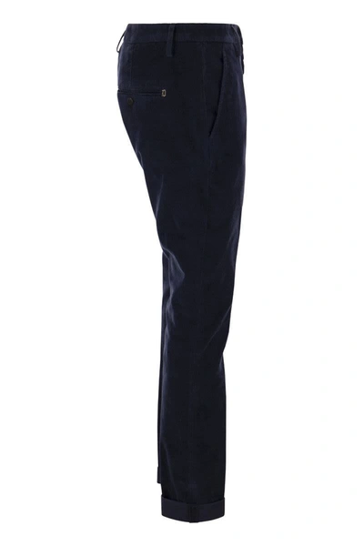 Shop Dondup Gaubert - Slim Milleraies Trousers In Night Blue