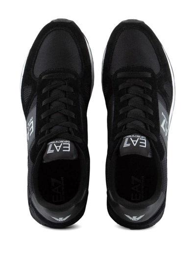 Shop Ea7 Emporio Armani Logo Sneakers In Black