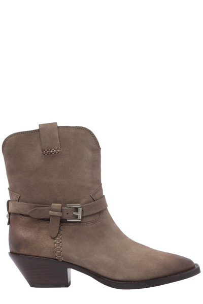 Shop Ash Dustin Pointed Toe Boots In Brown
