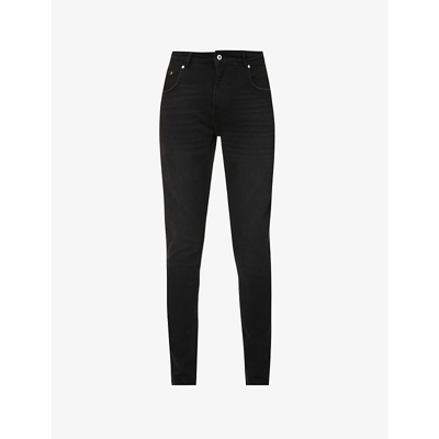 Shop Represent Men's Black Essential Slim-fit Tapered-leg Stretch-denim Jeans