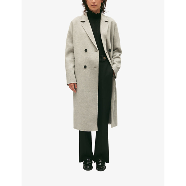 Claudie Pierlot double-breasted notched coat - Grey