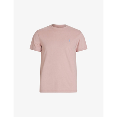 Shop Allsaints Men's Brick Pink Brace Cotton-jersey T-shirt