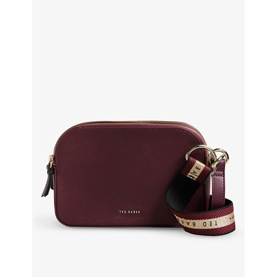 Ted Baker Darcelo Logo-embossed Leather Cross-body Bag In Dp-purple |  ModeSens