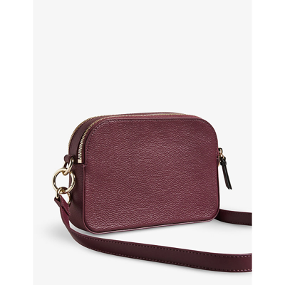 Shop Ted Baker Womens Dp-purple Darcelo Logo-embossed Leather Cross-body Bag 1 Size