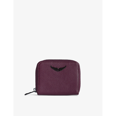 Zadig & Voltaire Mini Zv Logo-plaque Leather Wallet In Beyond | ModeSens