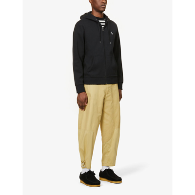 Polo Ralph Lauren Mens  Long-sleeved Double-knit Relaxed-fit Jersey Hoody In Polo Black