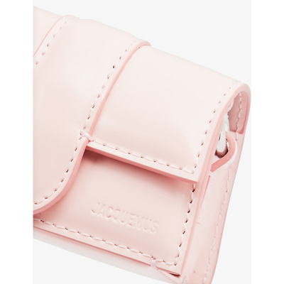Shop Jacquemus Pale Pink Le Porte Bambino Leather Airpod Case