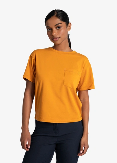 Shop Lole Effortless Cotton Tee In Inca Gold