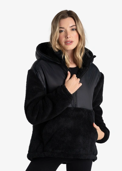 Shop Lole Yana Oversized Pullover Hoodie In Black