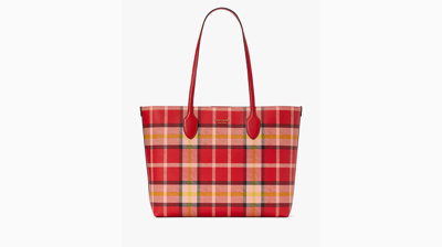 Kate spade red plaid handbag hot sale