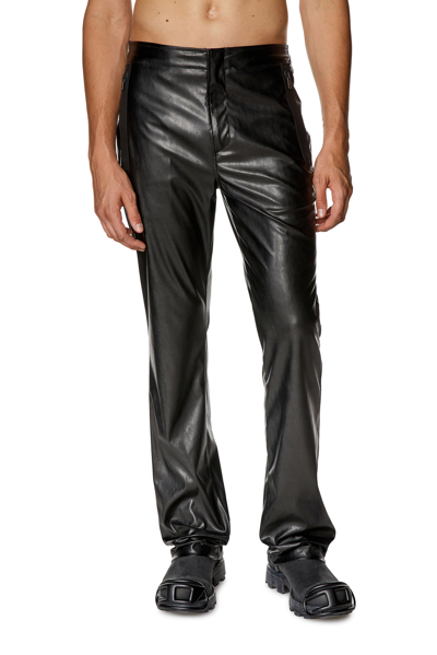 Shop Diesel Second-skin Patent Pants In Black