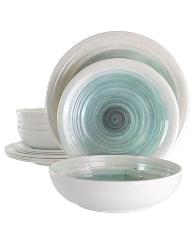 Elama Potters Wheel 12pc Melamine Dinnerware Set