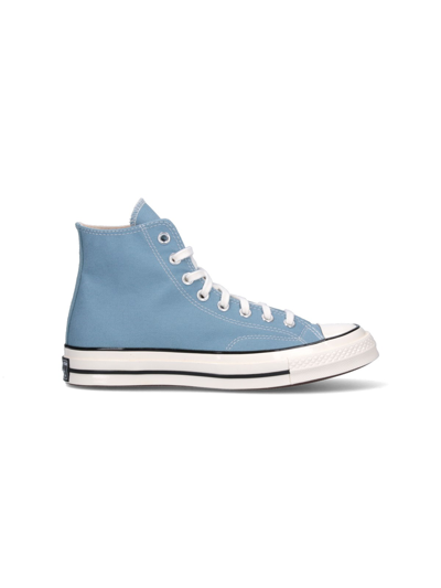 Shop Converse "chuck 70 Vintage Canvas" Sneakers In Light Blue