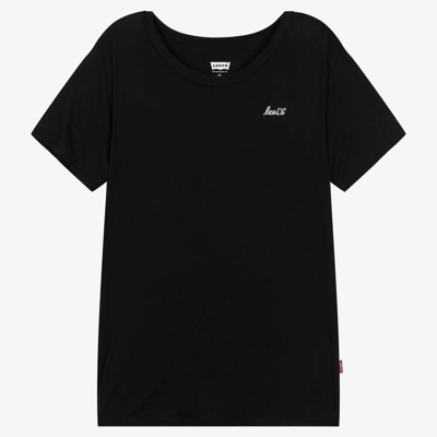 Shop Levi's Teen Girls Black Viscose Jersey T-shirt