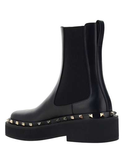 Shop Valentino Rockstud My Way Ankle Boots In Black