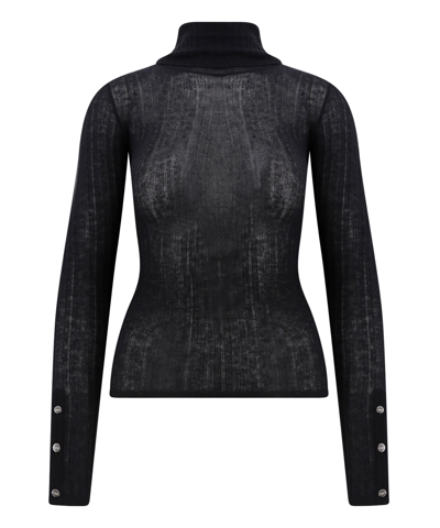 Shop Durazzi Milano Roll-neck Sweater In Black