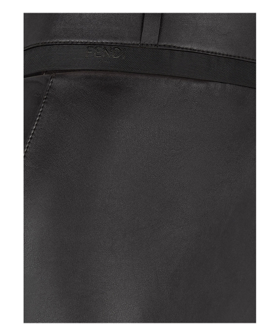 Shop Fendi Midi Skirt In Black