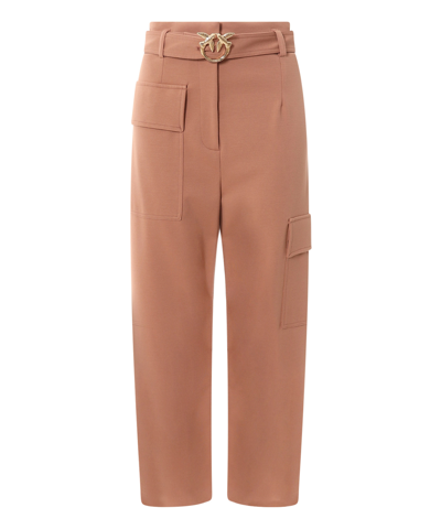 Shop Pinko Trousers In Brown