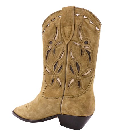 Shop Isabel Marant Durto Boots In Beige