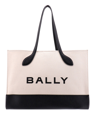 Shop Bally Tote Bag In Beige