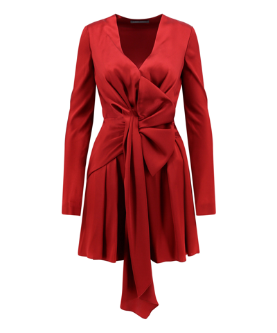 Shop Alberta Ferretti Mini Dress In Red