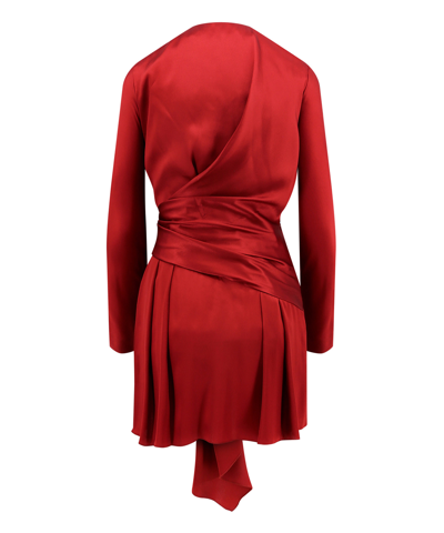 Shop Alberta Ferretti Mini Dress In Red