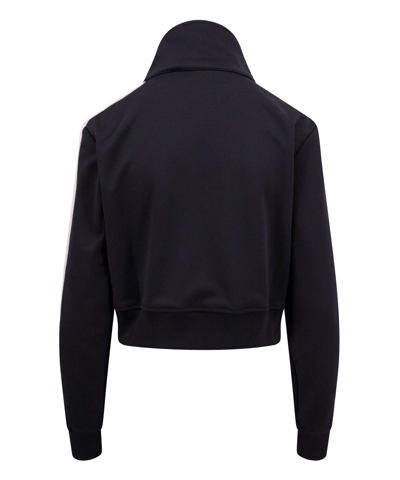 Shop Palm Angels Zip-up Sweatshirt In Black