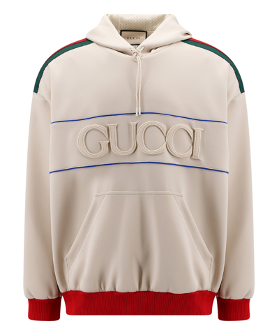 Shop Gucci Hoodie In Beige