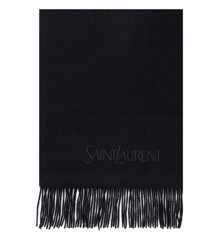 Shop Saint Laurent Scarf In Black