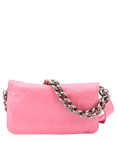 Shop Balenciaga Flap Bb Crossbody Bag In Pink