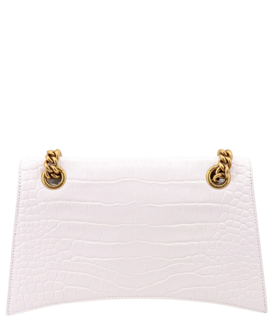 Shop Balenciaga Crush Shoulder Bag In White