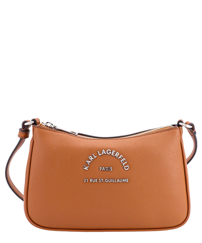 Shop Karl Lagerfeld Shoulder Bag In Brown