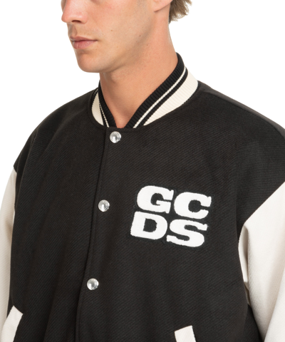 Shop Gcds Wirdo Bomber Jacket In Black