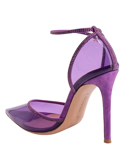 Shop Gianvito Rossi Crystal Sabin Pumps In Violet